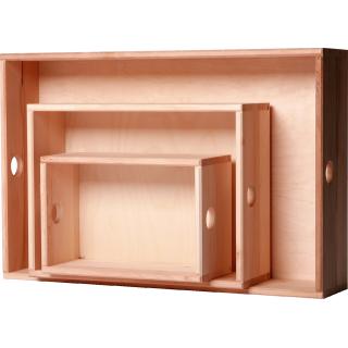 Stapelkiste Erle massiv 30x20x13 cm