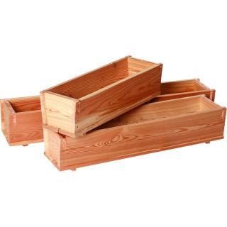 Blumenkasten Lärche Klein 65cm für Wasserspeicher