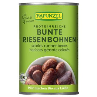 Bunte Riesenbohnen in der Dose