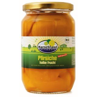 Pfirsiche halbe Frucht im Glas