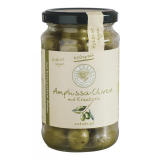 Oliven Grüne Amphissa-Oliven gewürzt ohne Lake
